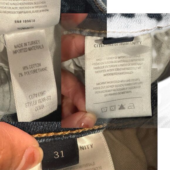 Citizens of Humanity Premium Olivia High Rise Skinny Jean Size 31 Blue Denim EUC - Picture 8 of 8